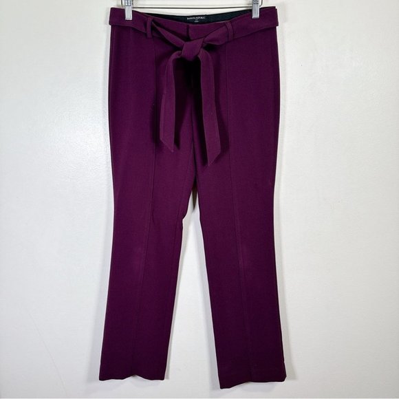 Banana Republic Logan Tie Waist Purple Trouser - Picture 2 of 15